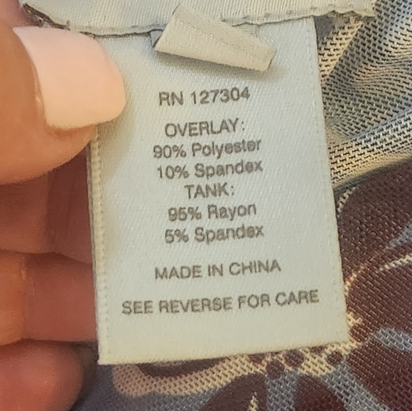 Multiples Blue Purple Poncho And Cami Set Large (5680) - Picture 6 of 7